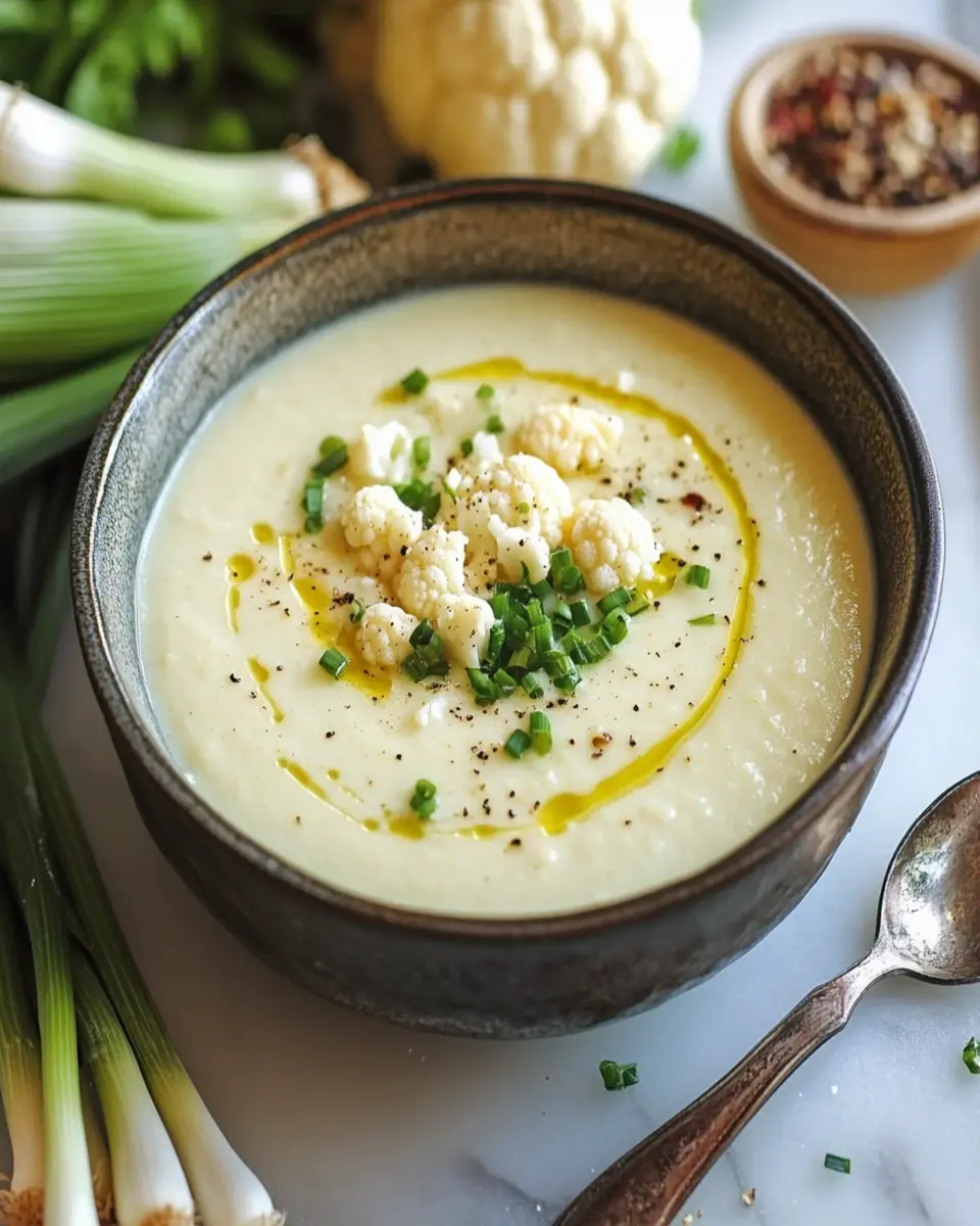 Creamy Cauliflower and Leek Soup First Image First Image