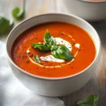 Spicy Roasted Tomato and Red Pepper Soup First Image First Image
