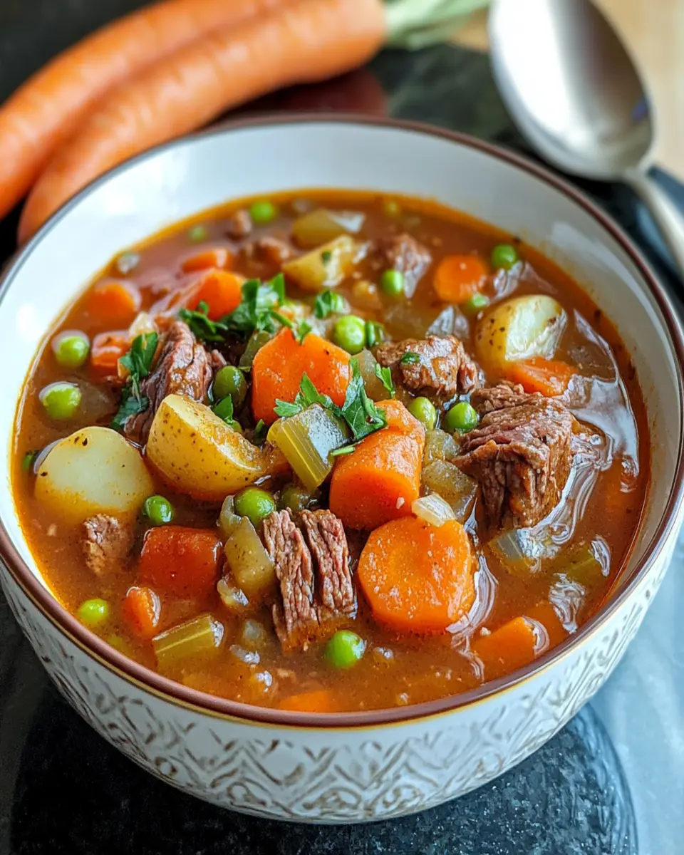 Rustic Beef and Vegetable Soup First Image First Image