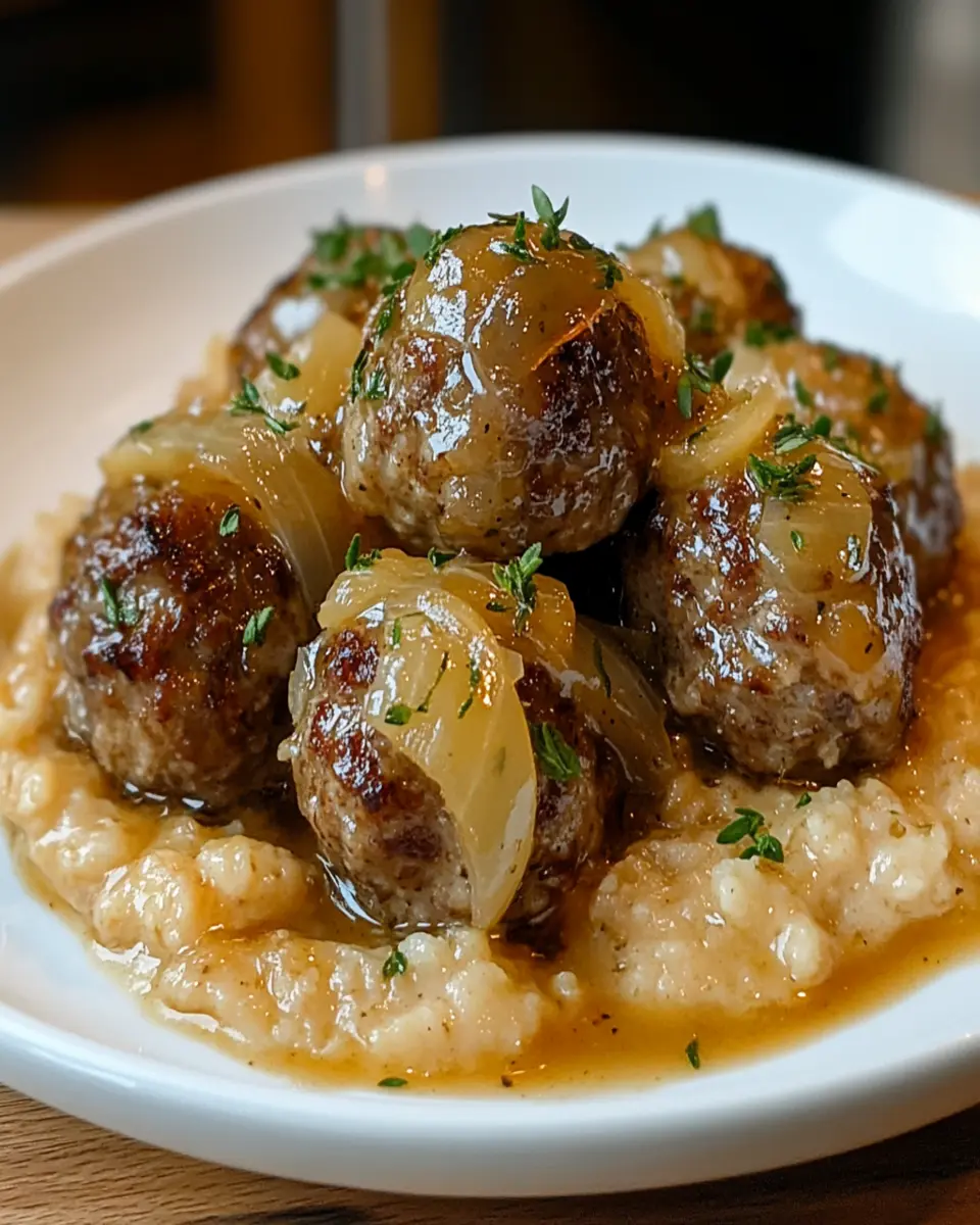 French Onion Meatballs First Image First Image