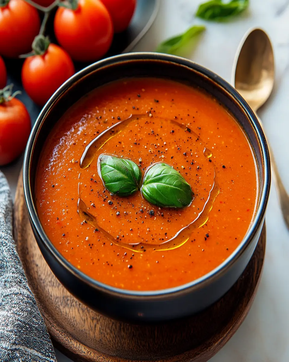 Roasted tomato and capsicum soup First Image First Image