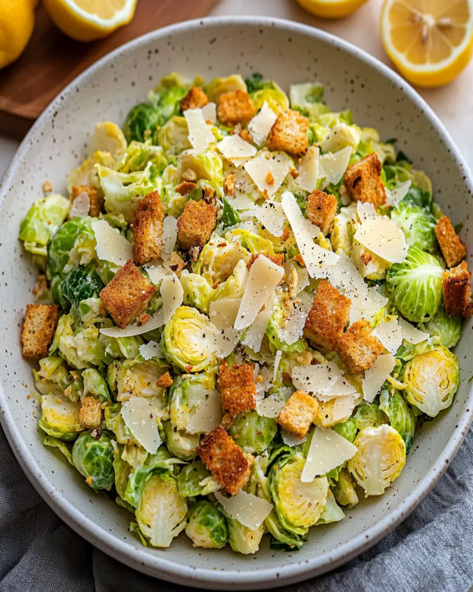 Shaved Brussels Sprouts Caesar Salad First Image First Image