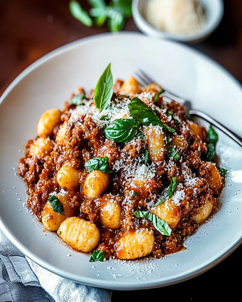 Easy Gnocchi Bolognese First Image First Image