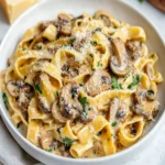 Creamy Beef and Mushroom Pasta First Image First Image