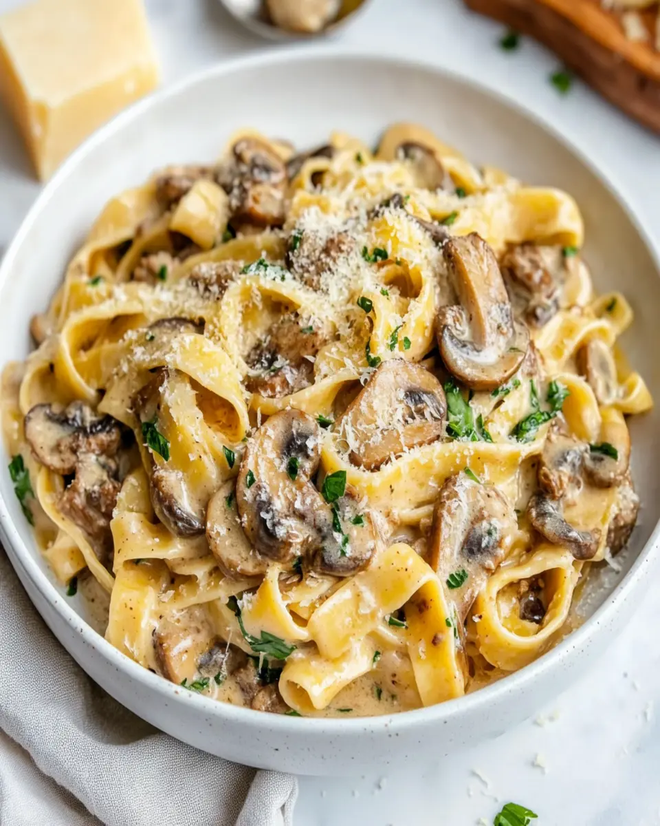 Creamy Beef and Mushroom Pasta First Image First Image