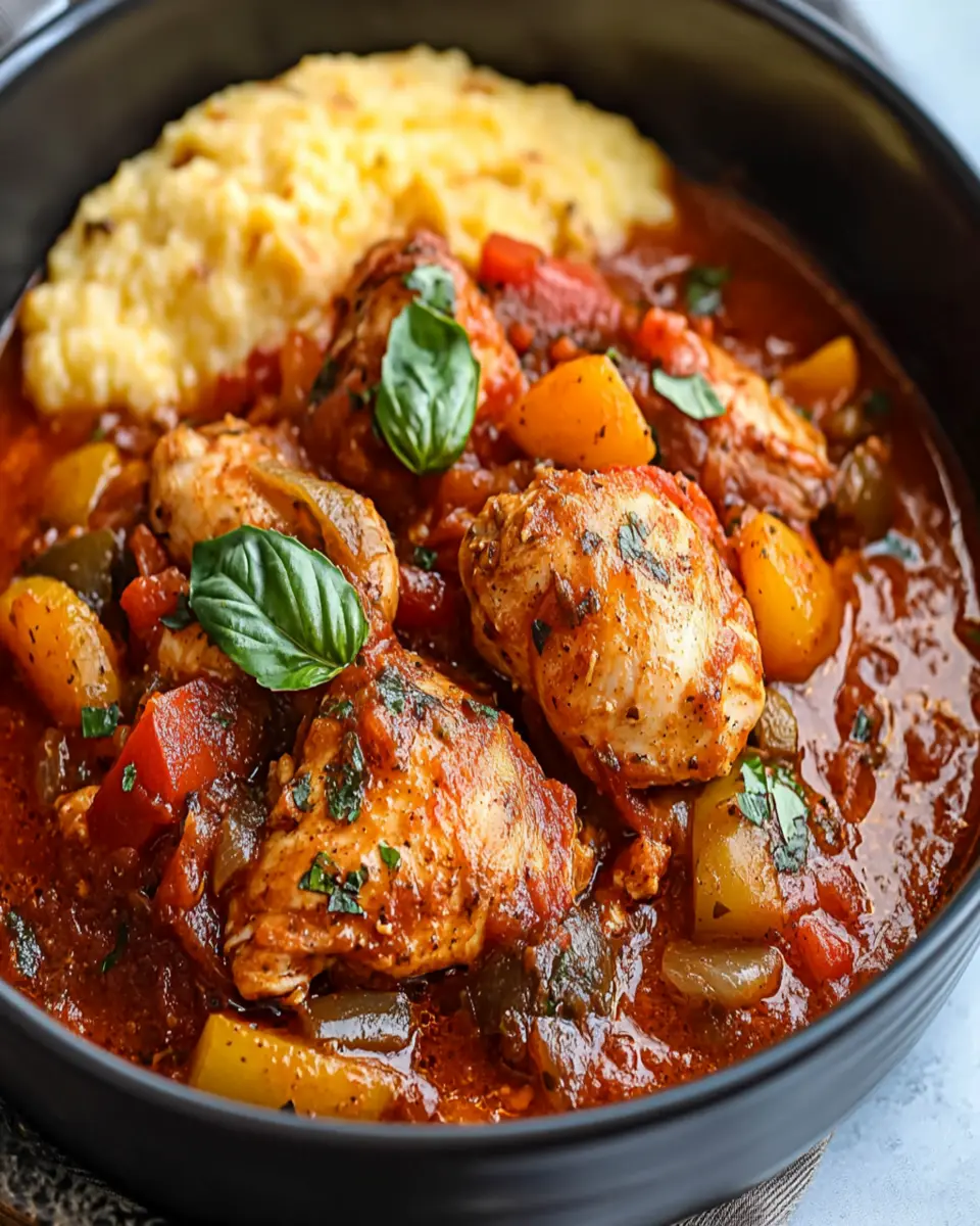 Slow Cooker Chicken Cacciatore First Image First Image