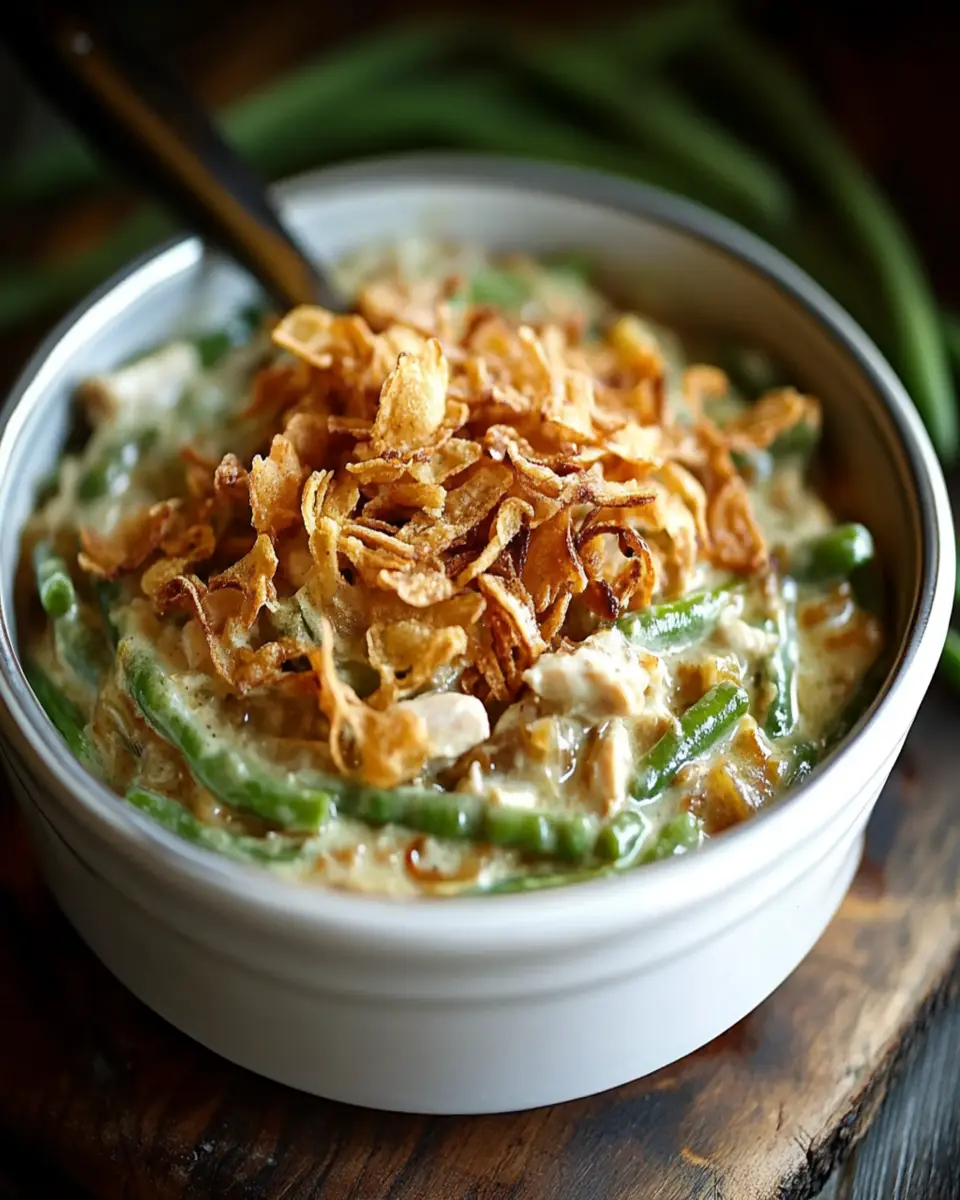 Slow Cooker Green Bean Casserole with Chicken First Image First Image