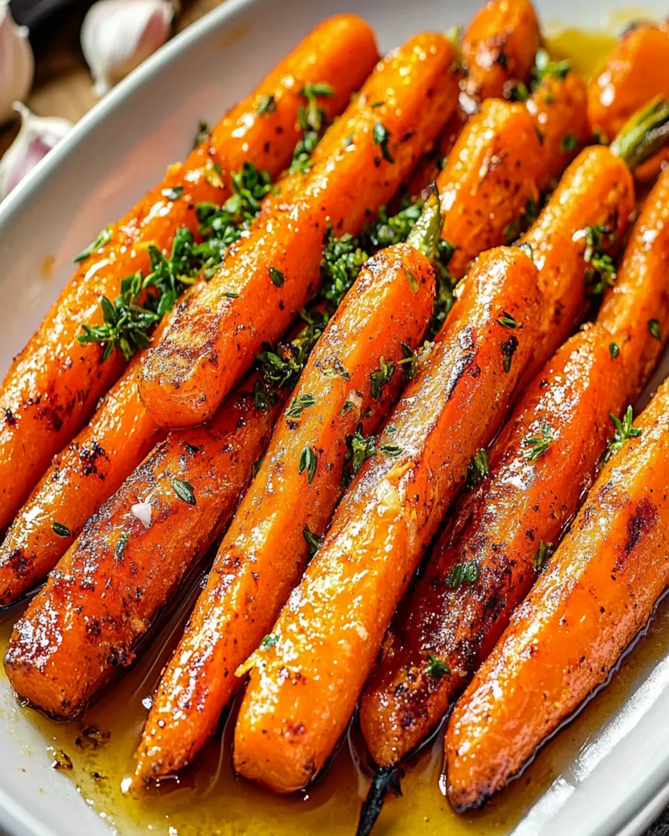 Garlic Honey Roasted Carrots First Image First Image