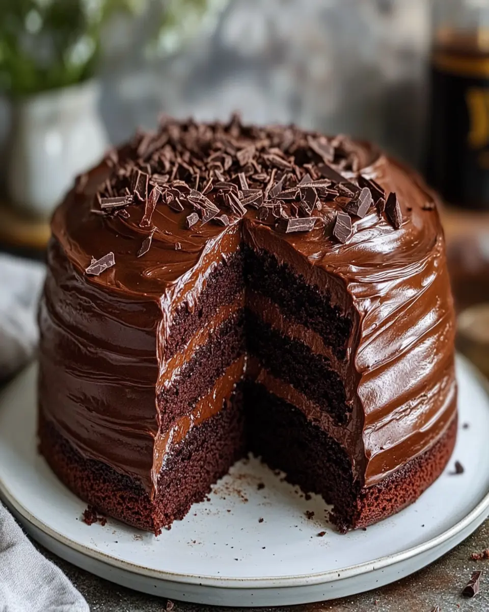 Choc Guinness mud cake First Image First Image