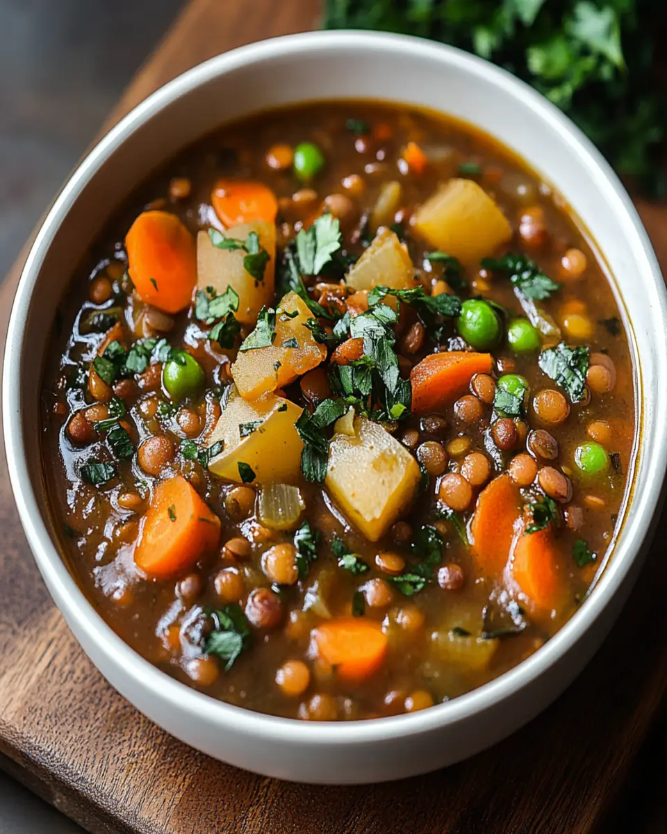 Rustic Vegetable and Lentil Stew First Image First Image