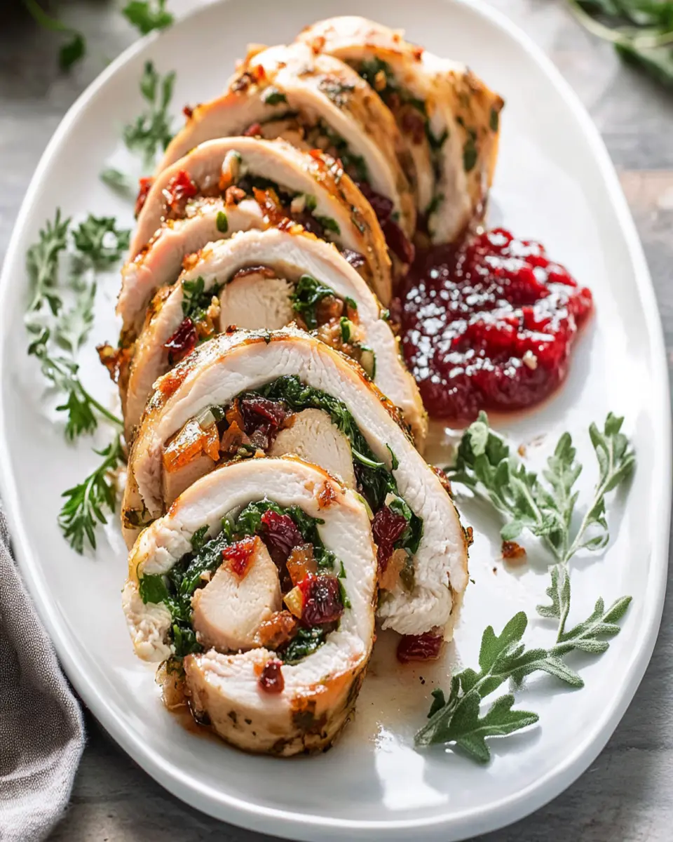 Savory Stuffed Turkey Roll Recipe First Image First Image