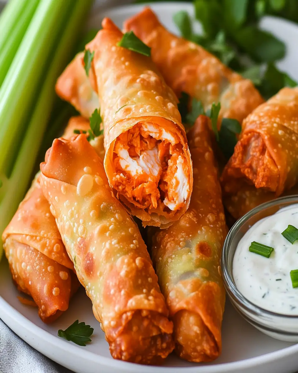Buffalo Chicken Egg Rolls First Image First Image
