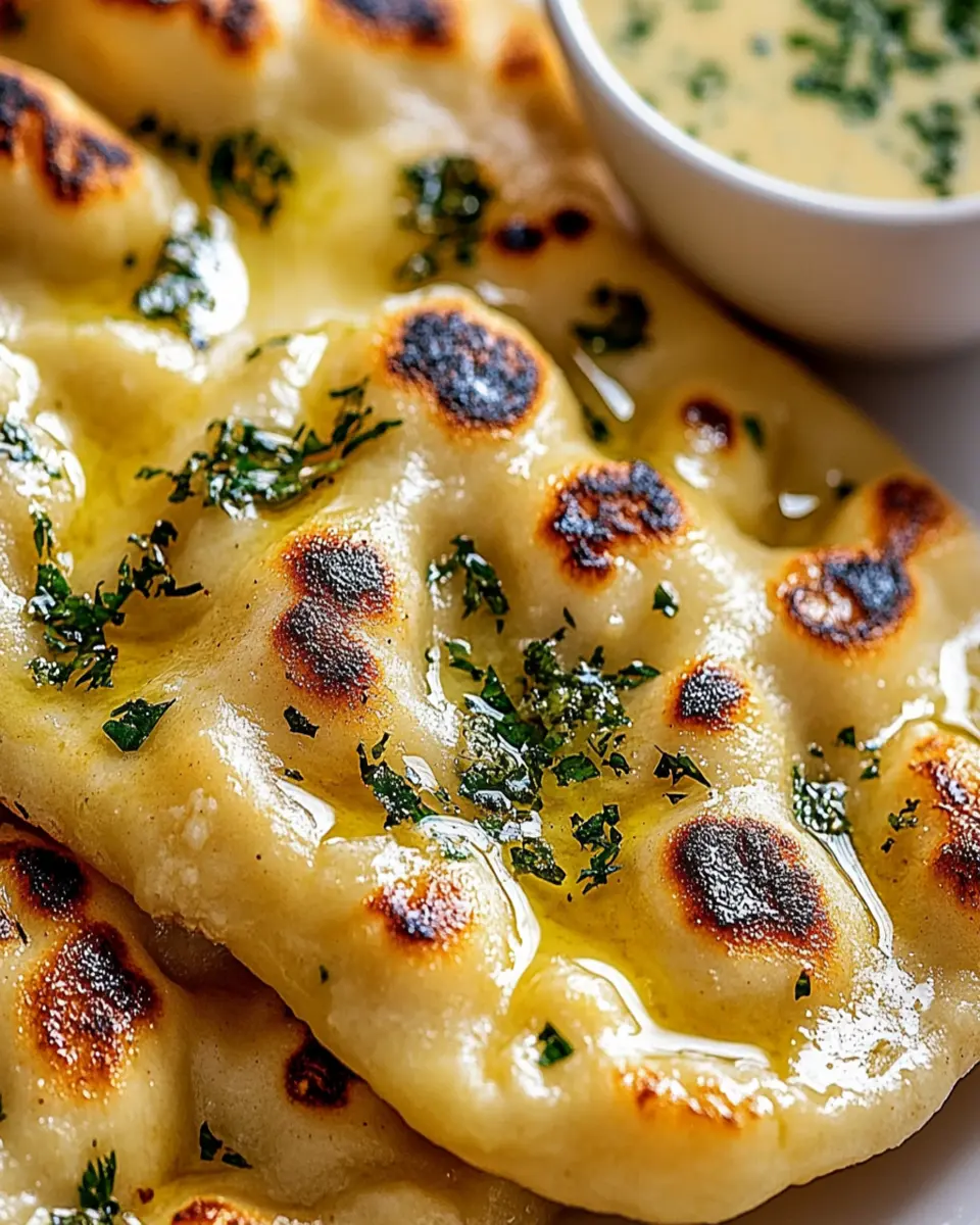 Buttery Garlic Naan Bread First Image First Image