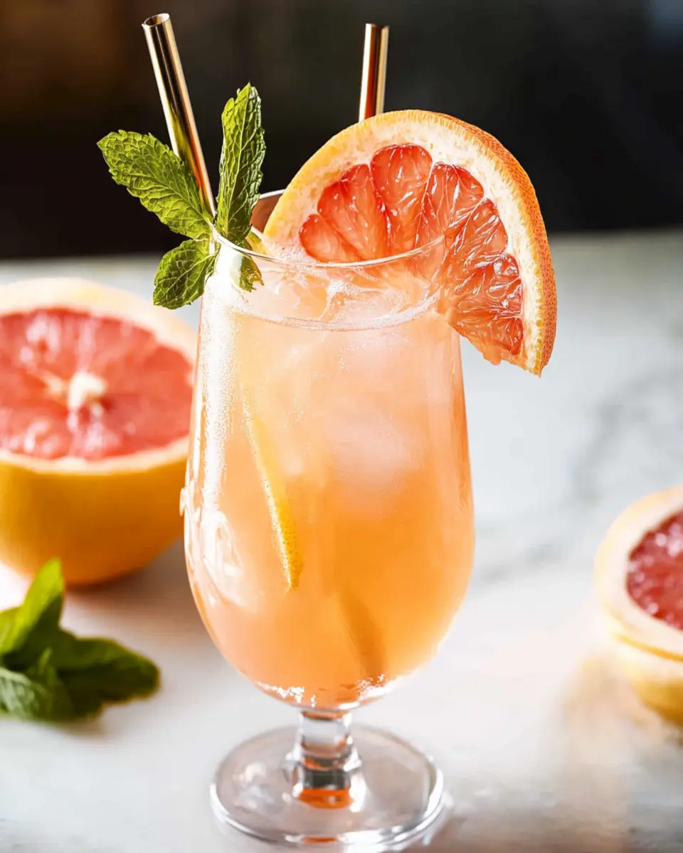 Non-Alcoholic Grapefruit Spritzer With Prosecco First Image First Image