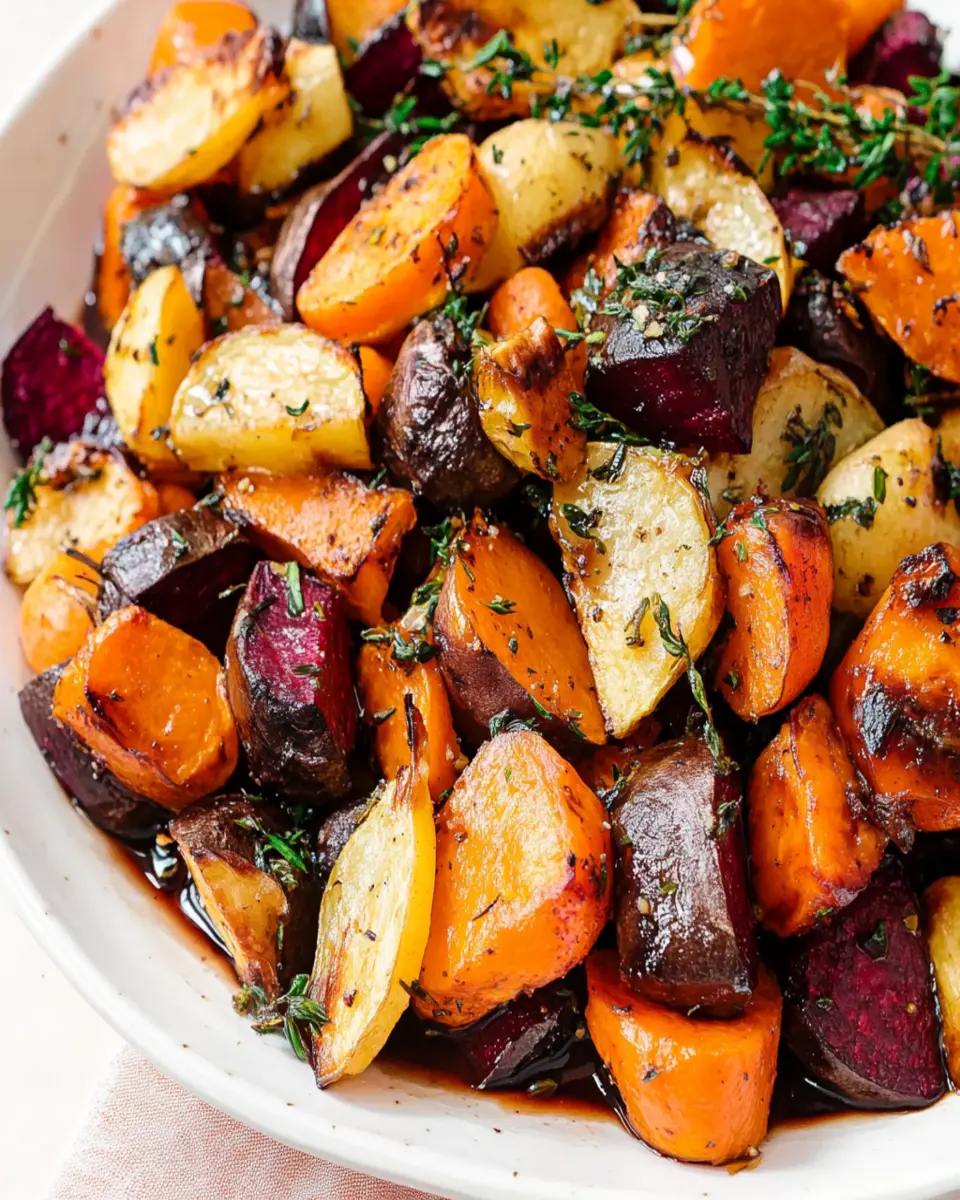 Balsamic Roasted Root Vegetables First Image First Image