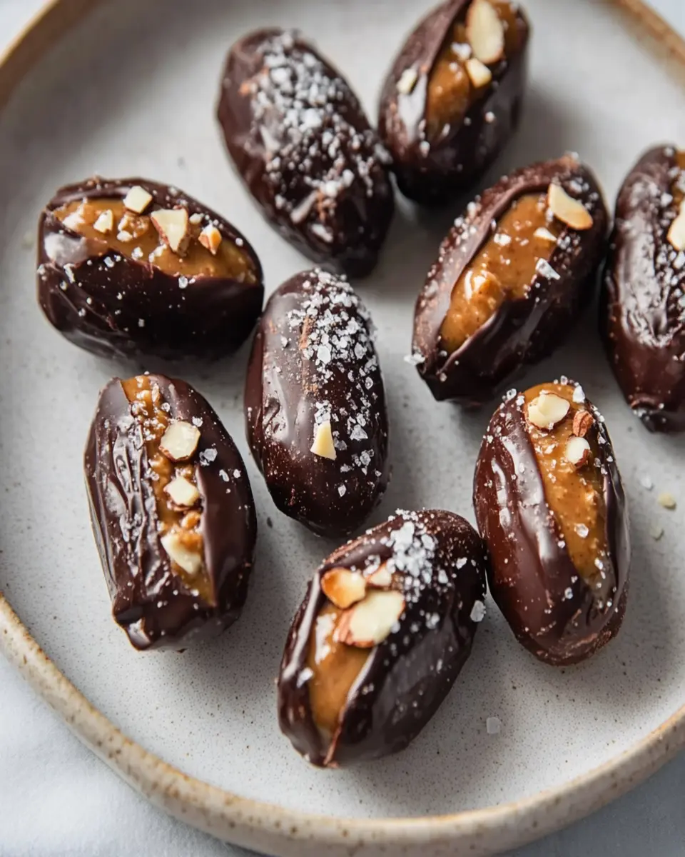 Chocolate Covered Almond Butter Stuffed First Image First Image