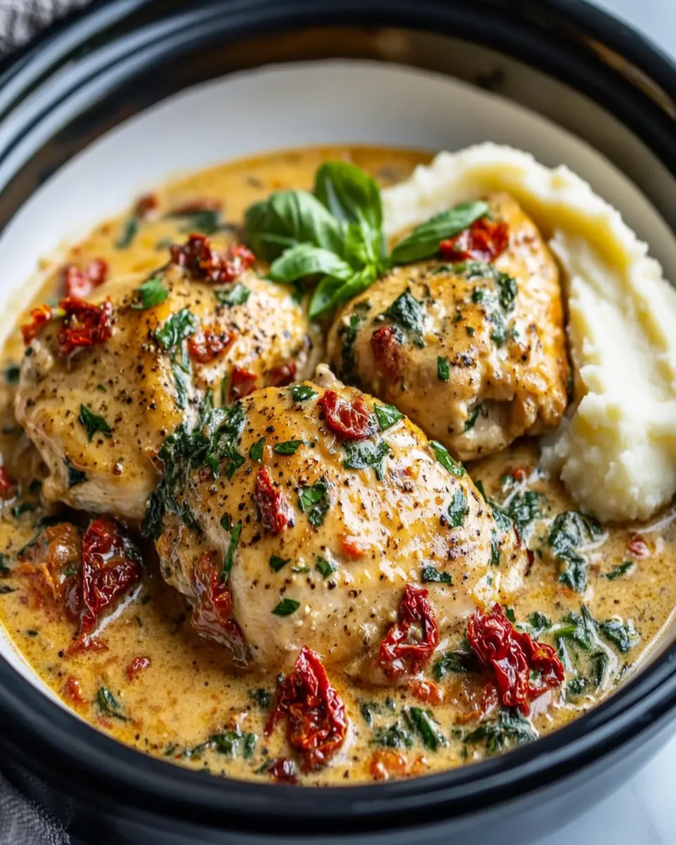 Crock Pot Tuscan Chicken First Image First Image