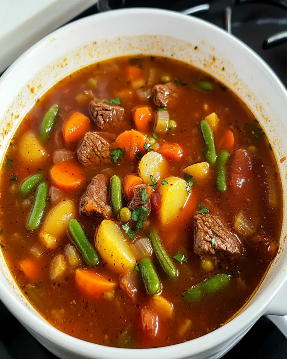 Hearty Beef and Vegetable Soup First Image First Image