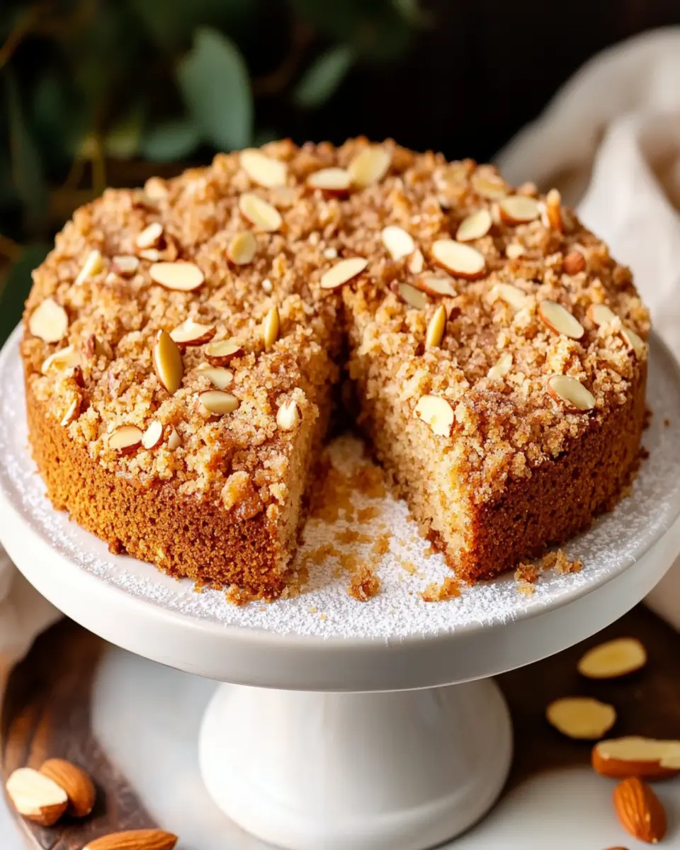 Spiced almond streusel dessert cake First Image First Image