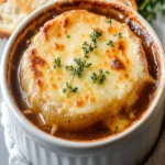 French Onion Soup with Cheesy Bread First Image First Image
