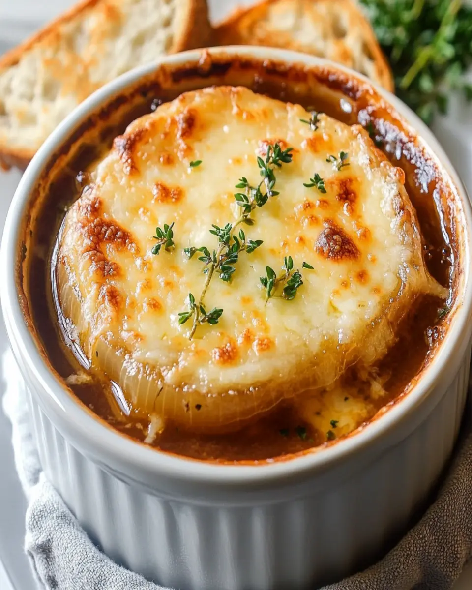 French Onion Soup with Cheesy Bread First Image First Image