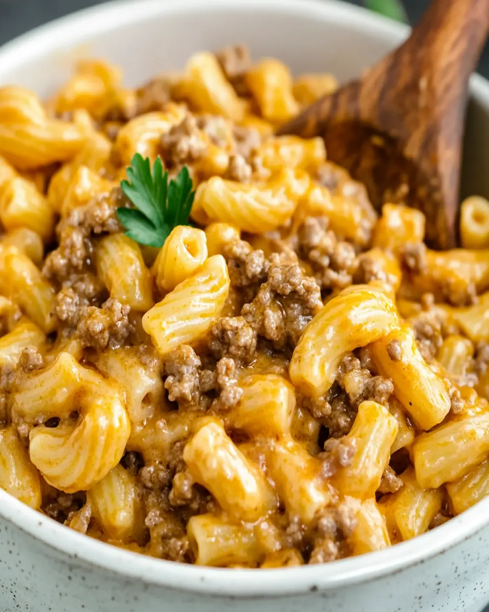 Homemade Cheesy Hamburger Helper First Image First Image
