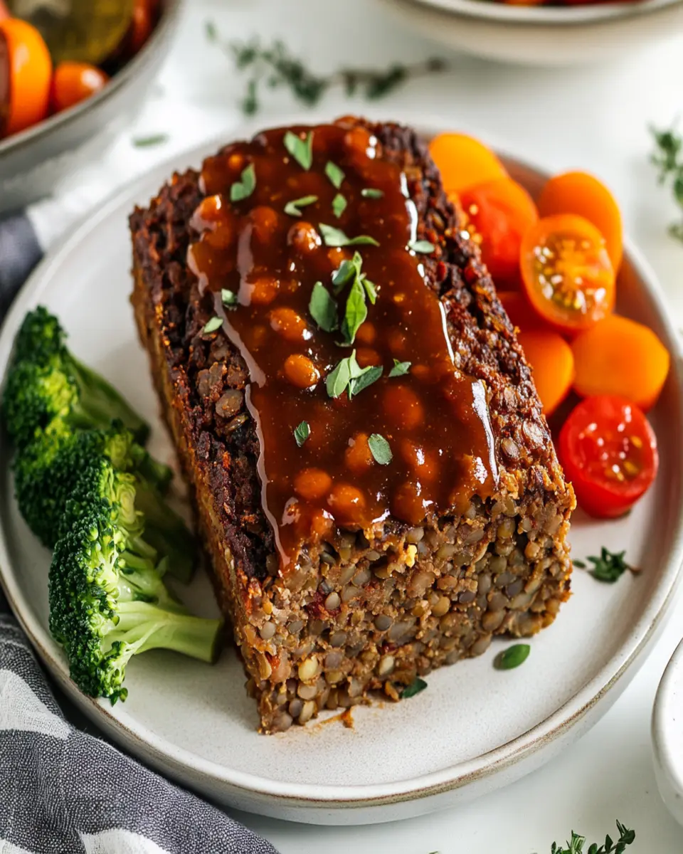 Hearty Lentil Vegan Meatloaf Recipe First Image First Image