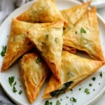 Spinach Feta Triangles (aka Spanakopita) First Image First Image