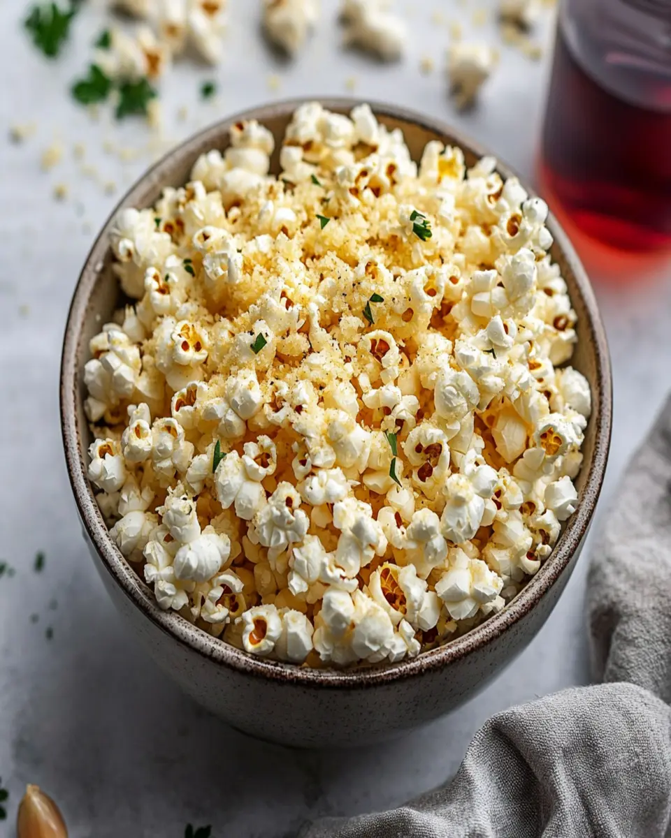 Homemade Parmesan Garlic Popcorn First Image First Image