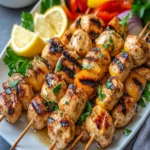 Grilled Lemon Pepper Chicken Skewers First Image First Image