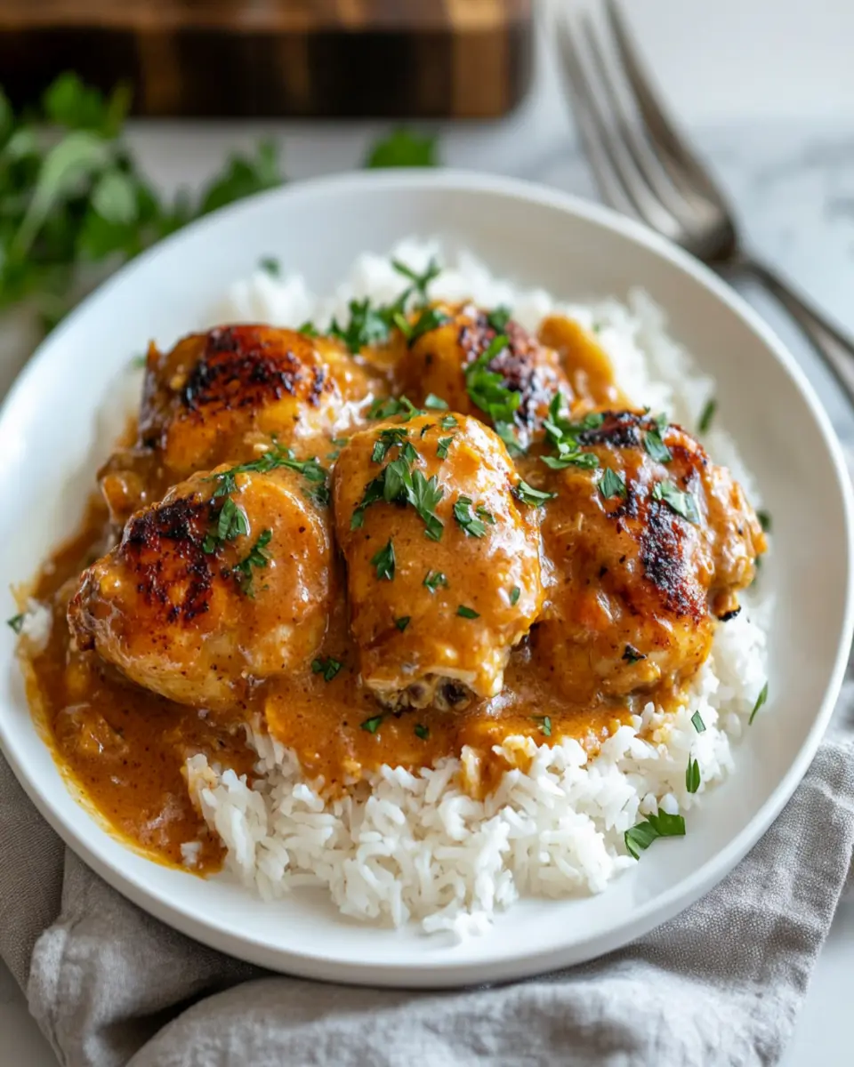 Smothered Chicken and Rice First Image First Image