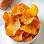 Homemade Baked Sweet Potato Chips First Image First Image