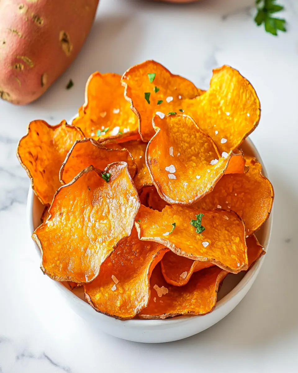 Homemade Baked Sweet Potato Chips First Image First Image