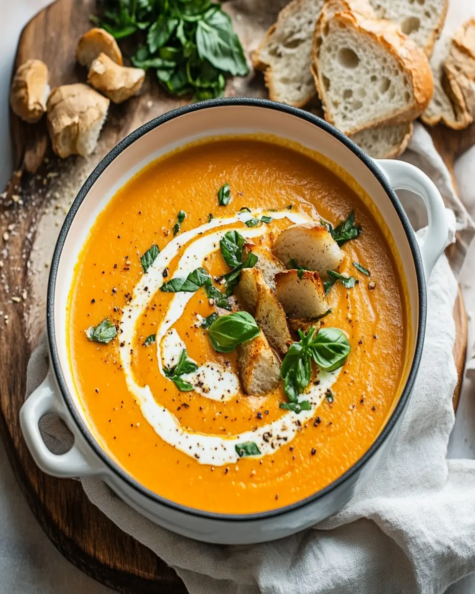 Roasted Carrot and Ginger Soup First Image First Image