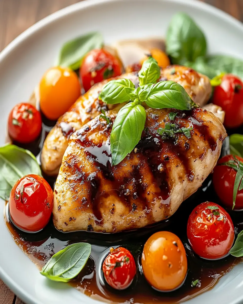 Balsamic Chicken with Tomatoes and Basil First Image First Image