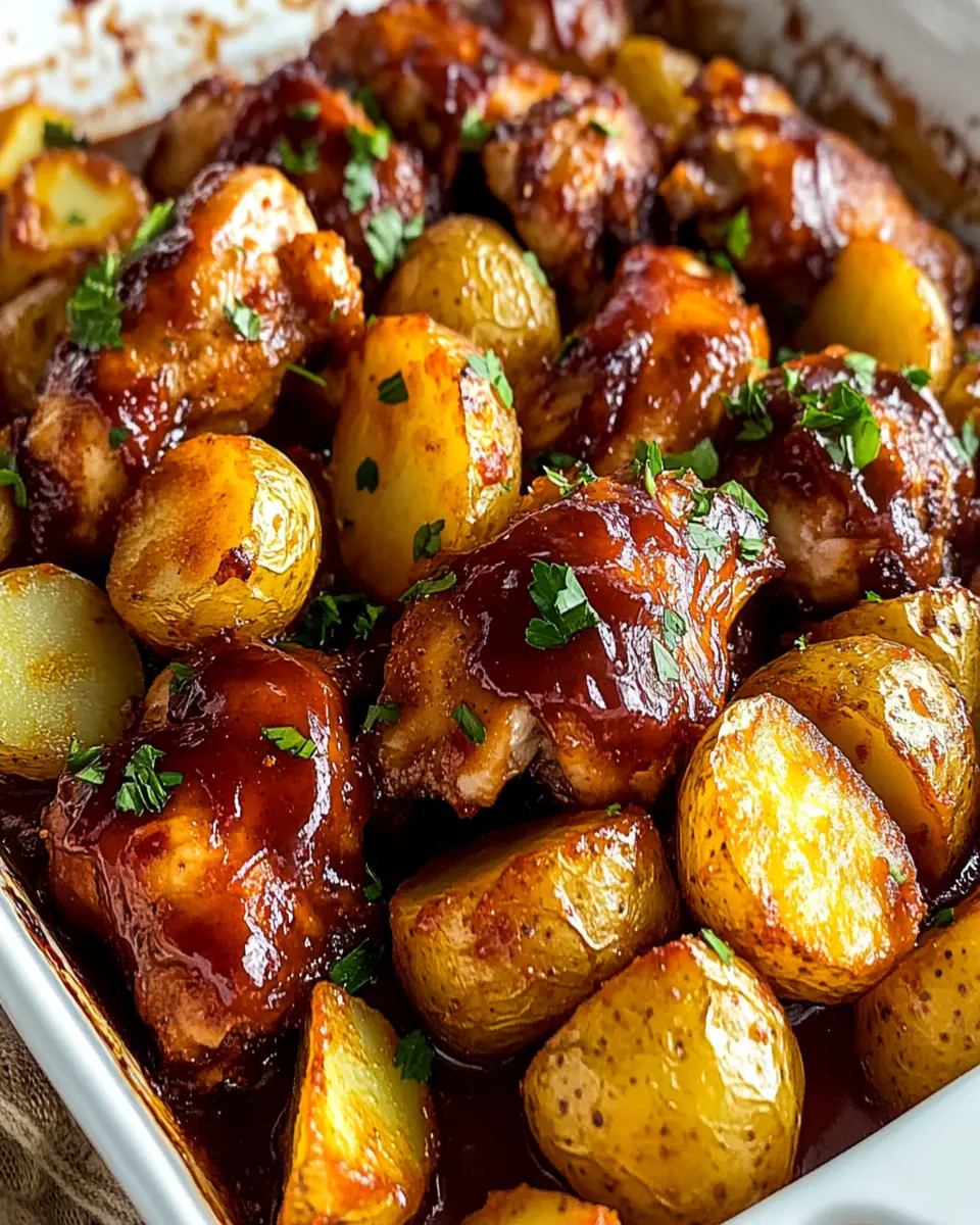 BBQ Chicken and Potato Bake First Image First Image