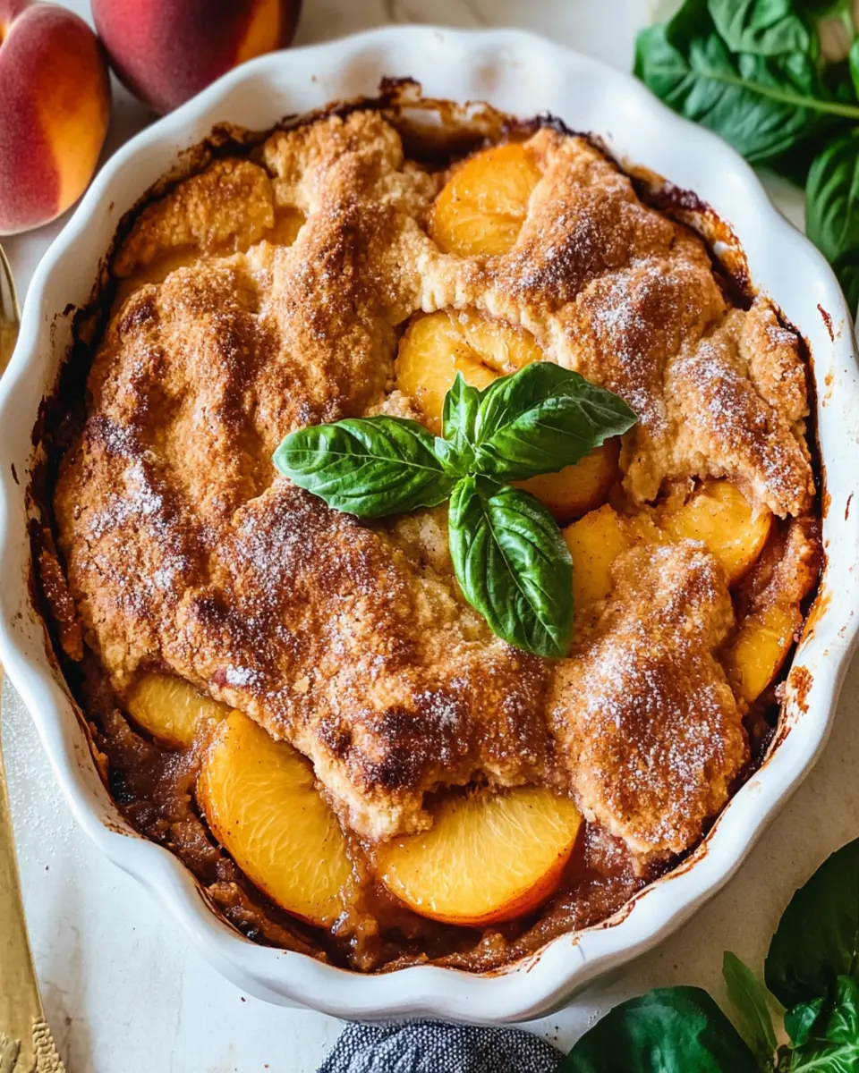 Basil Peach Cobbler First Image First Image