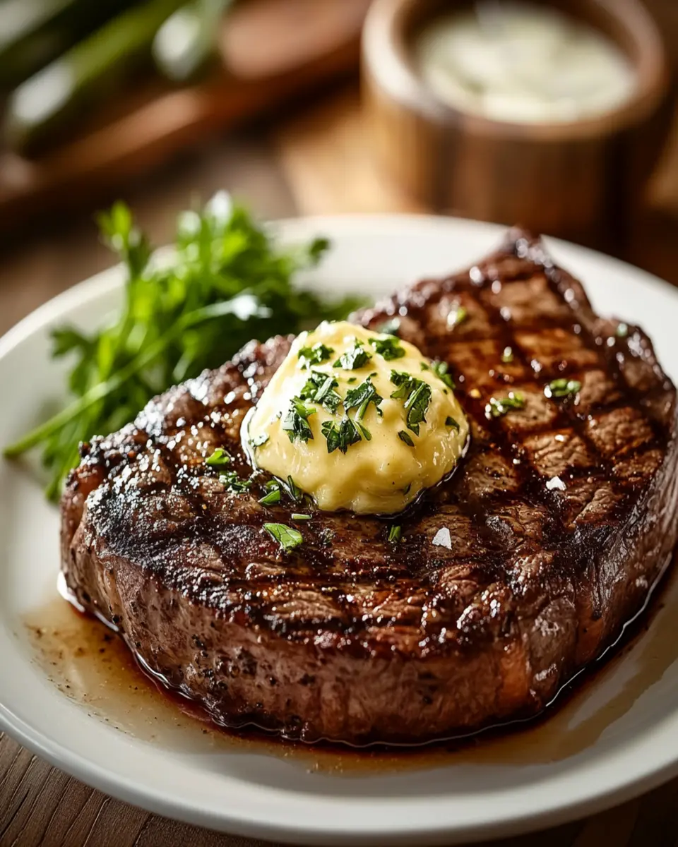 Ribeye Steak with Garlic Butter First Image First Image