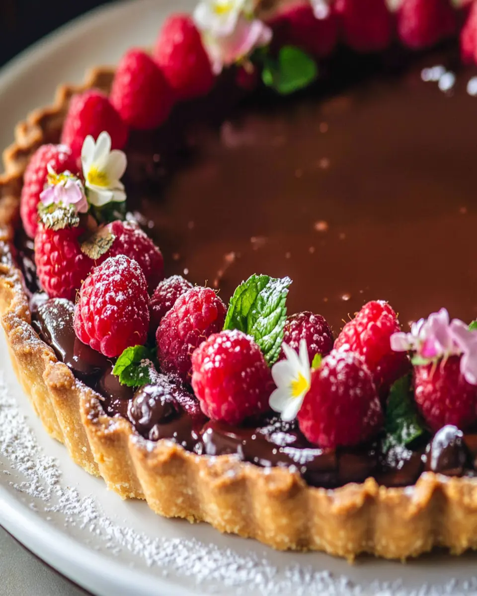 Chocolate Raspberry Tart First Image First Image