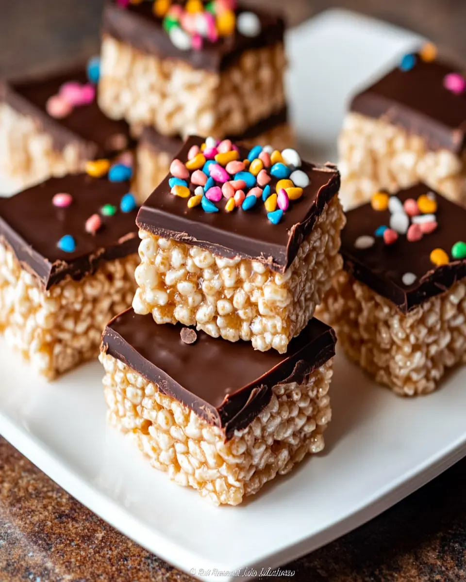 Chocolate Covered Rice Krispie Treats First Image First Image