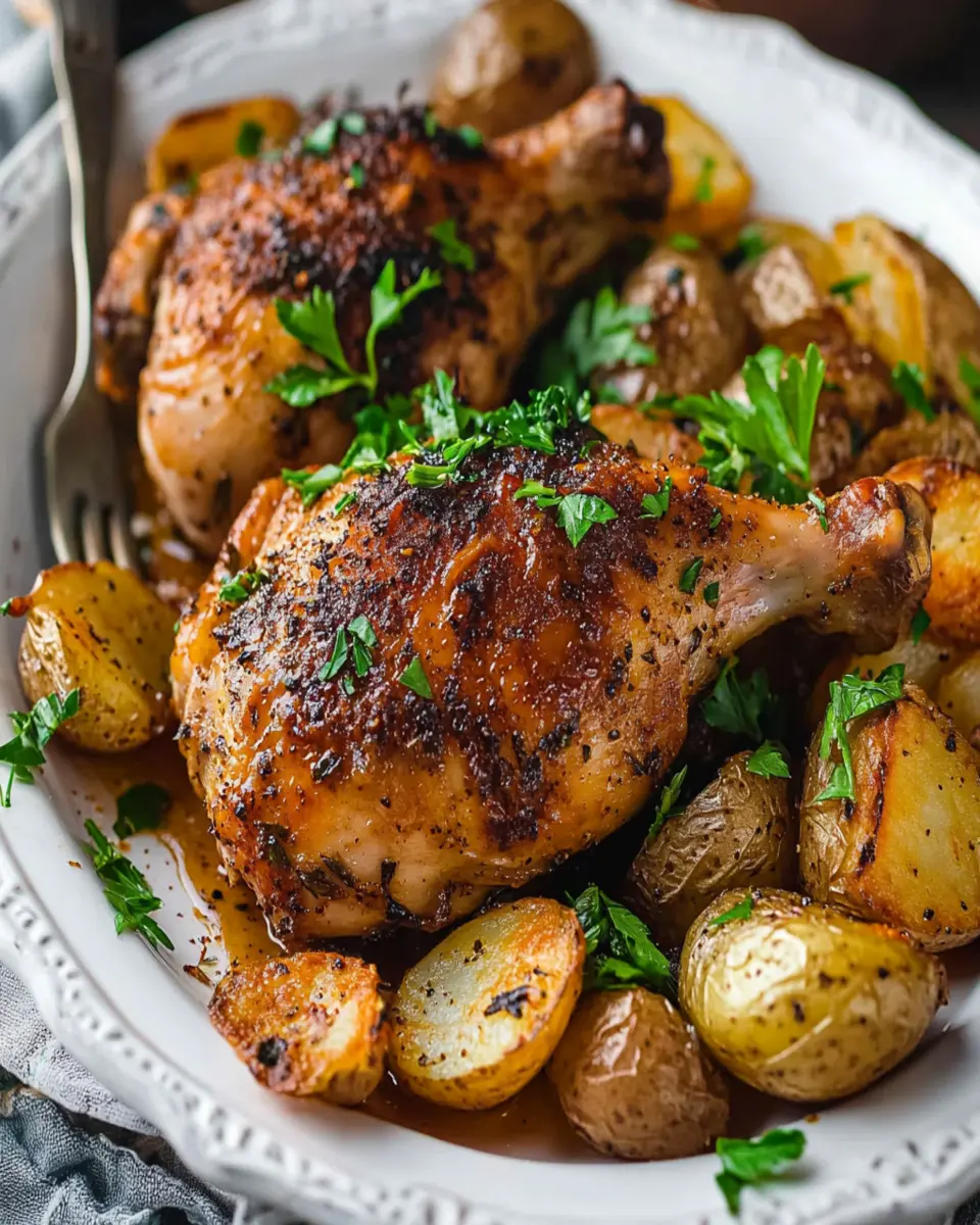 Oven-Baked Buttermilk Chicken And Potatoes First Image First Image
