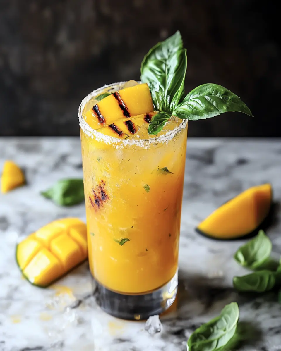 Grilled Mango Basil Margarita First Image First Image