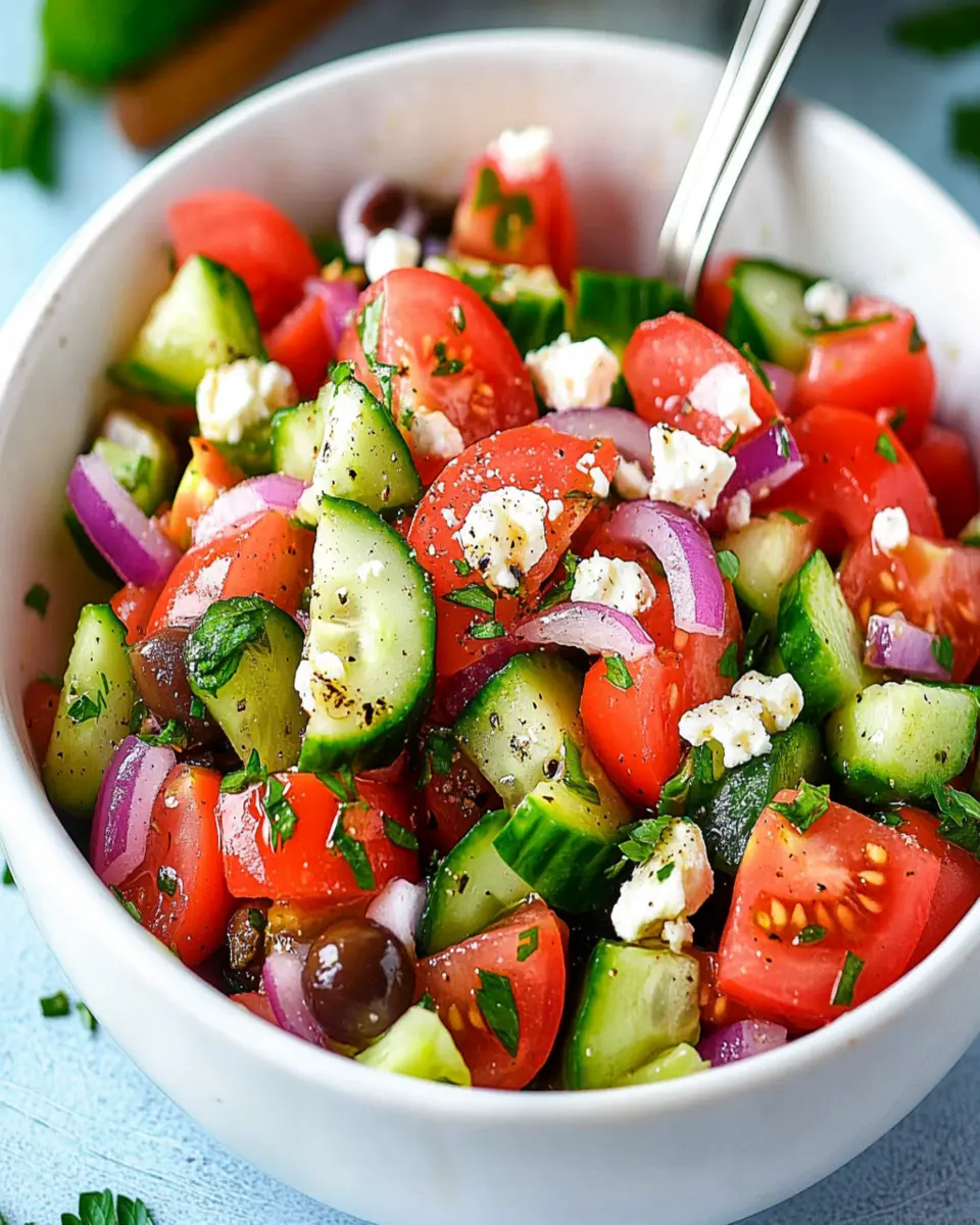 Mediterranean Cucumber Tomato Salad First Image First Image