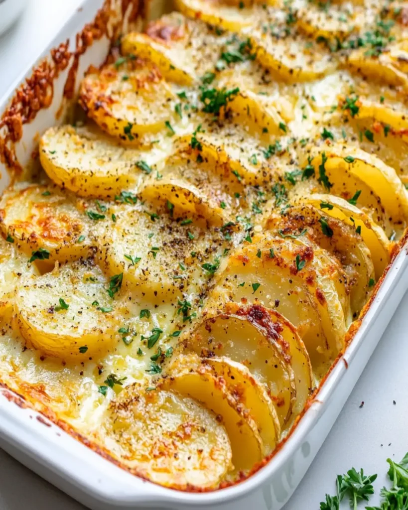 Creamy Roasted Garlic Potato Gratin First Image First Image